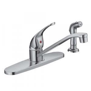 Kitchen Faucet Solid Lever Handle Cast Spout Satin Nickel